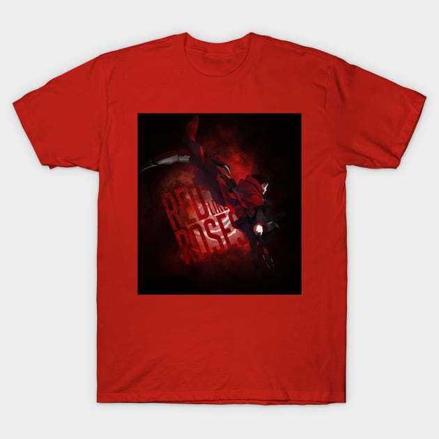 Red Like Roses T-Shirt by CloudyKeyblade 